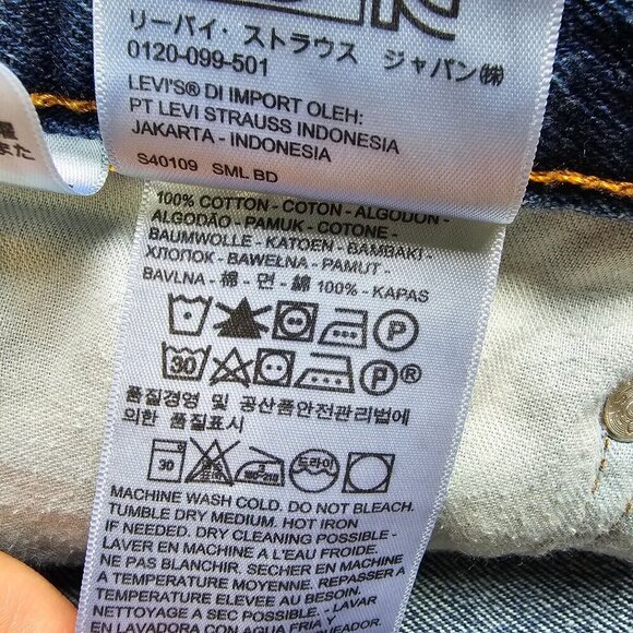 Levi’s 505 Mens Straight‎ Fit Jeans Size 34x32 (fits 32x30) Medium Wash Denim - Picture 9 of 15